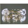 14k Gold Leverback Earrings, Cubic Zirconia, E107
