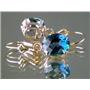 14k Gold Leverback Earrings, Neptune Garden Topaz, E107