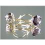 14k Gold Leverback Earrings, Amethyst, E117