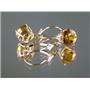 14k Gold Leverback Earrings, Citrine, E117