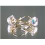 14k Gold Leverback Earrings, Mercury Mist Topaz, E117