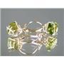 14k Gold Leverback Earrings, Peridot, E117