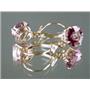 14k Gold Leverback Earrings, Pure Pink Topaz, E117