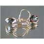 14k Gold Leverback Earrings, Mystic Fire Topaz, E121