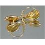 14k Gold Leverback Earrings, Citrine, E121
