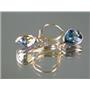 14k Gold Leverback Earrings, Neptunes Garden Topaz, E121