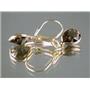 14k Gold Leverback Earrings, Smoky Quartz, E121