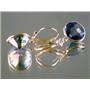 14k Gold Leverback Earrings, Neptunes Garden Topaz, E201