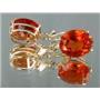 14k Gold Leverback Earrings, Created Padparadscha Sapphire, E207