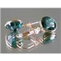 14k Gold Leverback Earrings, Paraiba Topaz, E211