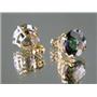14k Gold Post Earrings, Mystic Fire Topaz, E212