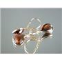 14k Gold Leverback Earrings, Mozambique Garnet, E221