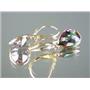14k Gold Leverback Earrings, Mystic Fire Topaz, E221