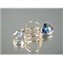 14k Gold Leverback Earrings, Neptune Garden Topaz, E221
