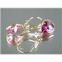 14k Gold Leverback Earrings, Pure Pink Topaz, E221