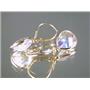 14k Gold Leverback Earrings, Mercury Mist Topaz, E221