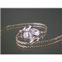 14k Gold Threader Earrings, Cubic Zirconia, E005