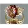 10K, 14K or 18K Gold Ladies Ring, Twilight Fire Topaz, R057