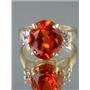 10K, 14K or 18K Gold Ladies Ring, Created Padparadscha Sapphire, R123