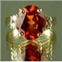 10K, 14K or 18K Gold Ladies Ring, Created Padparadscha Sapphire, R244