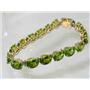 B003, Peridot, Gold Bracelet