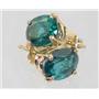 14k Gold Post Earrings, Paraiba Topaz, E002
