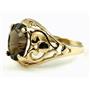 10K, 14K or 18K Gold Ladies Ring, Smoky Quartz, R004