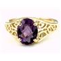 10K, 14K or 18K Gold Ladies Ring, Amethyst, R005