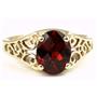 10K, 14K or 18K Gold Ladies Ring, Mozambique Garnet, R005