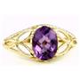 10K, 14K or 18K Gold Ladies Ring, Amethyst, R137