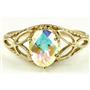 10K, 14K or 18K Gold Ladies Ring, Mercury Mist Topaz, R137