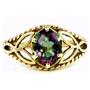 10K, 14K or 18K Gold Ladies Ring, Mystic Fire Topaz, R137