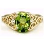 10K, 14K or 18K Gold Ladies Ring, Peridot, R005