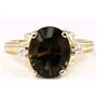 10K, 14K or 18K Gold Ladies Ring, Smoky Quartz (Concave Cut), R136