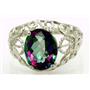 SR162, Mystic Fire Topaz, 925 Sterling Silver Ring