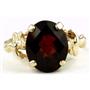 10K, 14K or 18K Gold Angel Ring, Mozambique Garnet, R154