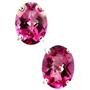 925 Sterling Silver Post Earrings, Pure Pink Topaz, SE002