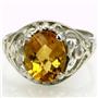 Sterling Silver Ladies Ring, Citrine, SR004