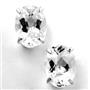 925 Sterling Silver Post Earrings, Silver Topaz, SE002