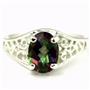SR305, Mystic Fire Topaz 925 Sterling Silver Ring