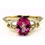 10K, 14K or 18K Gold Ladies Ring, Pure Pink Topaz, R300