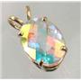 P004, Mercury Mist Topaz 14k Gold Pendant