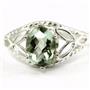 SR137, Green Amethyst, 925 Sterling Silver Ring