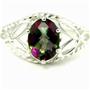 SR137, Mystic Fire Topaz, 925 Sterling Silver Ring