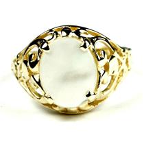 10K, 14K or 18K Gold Ladies Ring, Mother of Pearl, R004