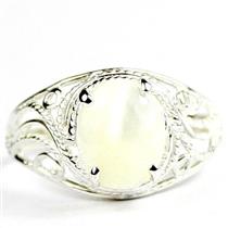 Mother of Pearl,  925 Sterling Silver Ladies Ring, SR083