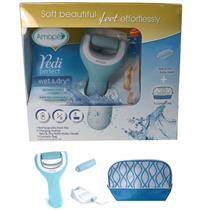 Amope Pedi Perfect Wet & Dry Foot File - Charger Case & Roller Head Opn Bx