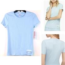 Calvin Klein Homehugger Rib Logo Patch Lounge T-Shirt Pajama Top Blue XS QS6583