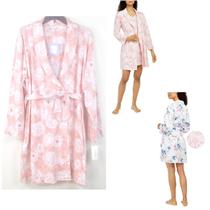 Charter Club Floral Print Cotton Knit Robe Sketched Blooms Size L New