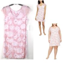 Charter Club Lace Sleeve Chemise Nightgown Sketched Blooms Choose Size New